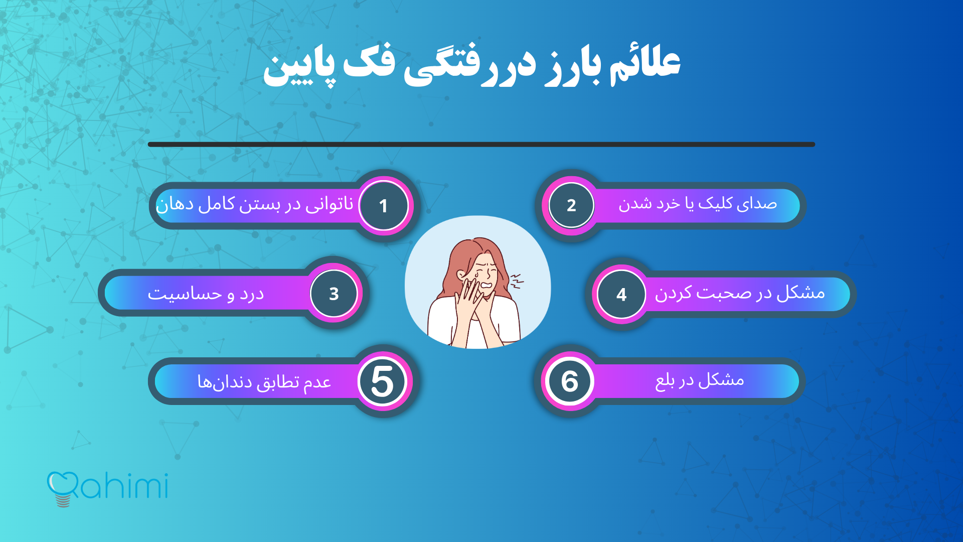 علائم و درمان دررفتگی فک پایین