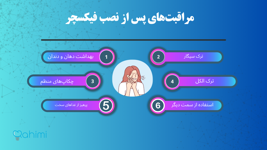 کاربرد فیکسچر بر پایه ایمپلنت چیست؟ 7 مراقبتهای پس از نصب فیکسچر