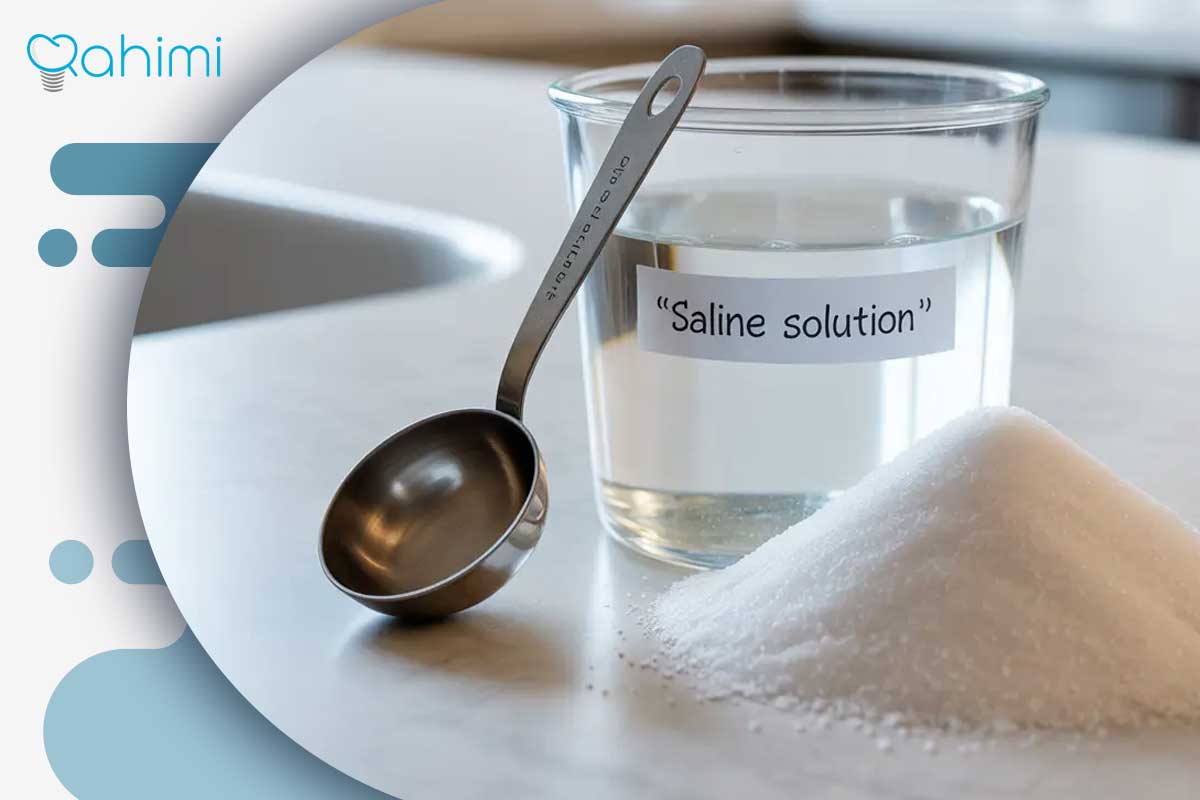 اهمیت استفاده از آب نمک بعد از جراحی ایمپلنت 5 درست کردن محلول آب نمک